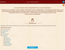 Tablet Screenshot of alice-in-wonderland.net